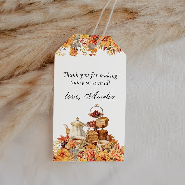 Étiquettes-cadeau Chute Floral Tea Party Merci Favoriser (Créateur téléchargé)
