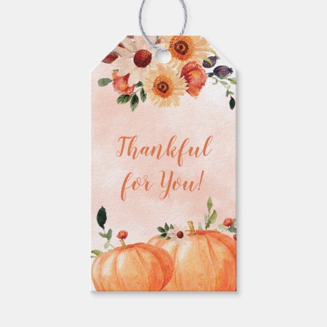 Étiquettes-cadeau Chute Merci pour vous (Devant)