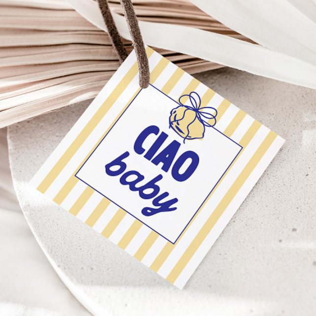 Étiquettes Cadeau CIAO BABY Lemon Méditerranée Amalfi (Créateur téléchargé)