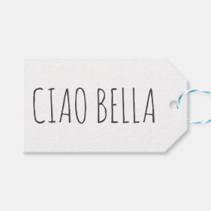 Étiquettes-cadeau Ciao bella Salut belle
