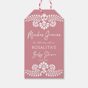 Étiquettes-cadeau Cielito lindo baby shower mexicain rose pâle
