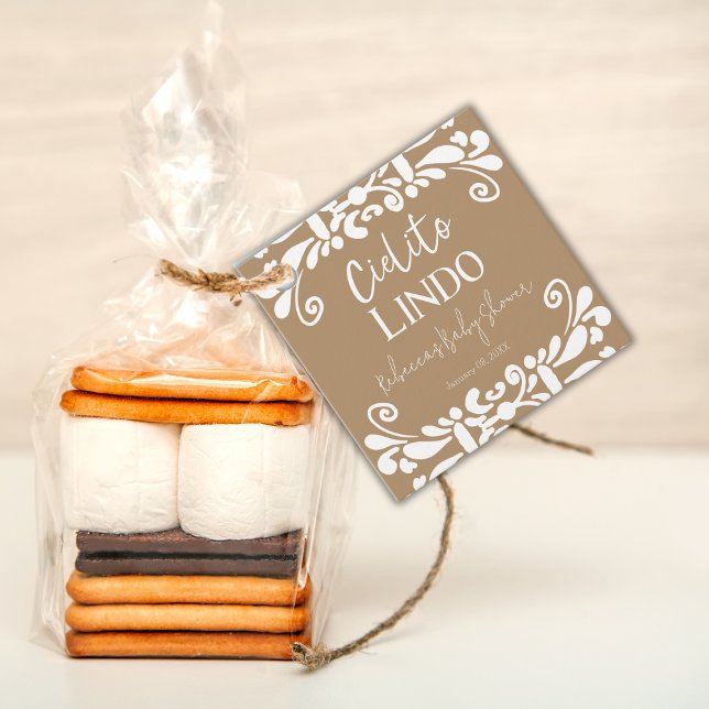 Étiquettes Cadeau Cielito Lindo Talavera Baby shower mexicain Fiesta (Créateur téléchargé)