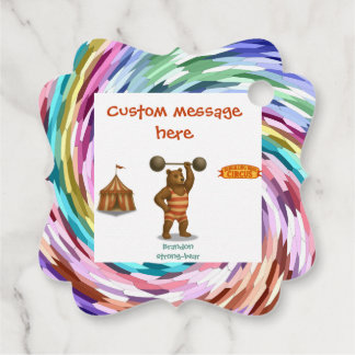 Étiquettes Cadeau Circus strong-bear