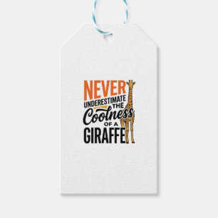 Étiquettes-cadeau Citation de girafe drôle design vintage vecteur T-