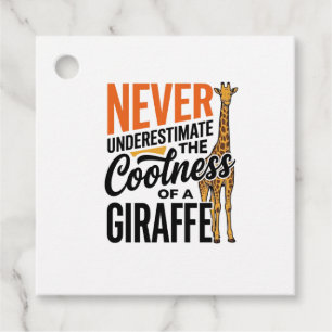 Étiquettes Cadeau Citation de girafe drôle design vintage vecteur T-