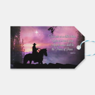 Étiquettes-cadeau Citation de la Bible Cowboy Pays Cadeaux religieux