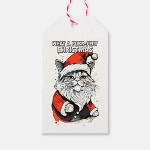 Étiquettes-cadeau Citation de Noël drôle mignonne Whimsical Père Noë