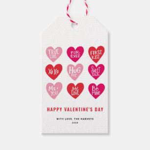 Étiquettes-cadeau Citations d'amour mignon sur Heureuse Sainte-Valen