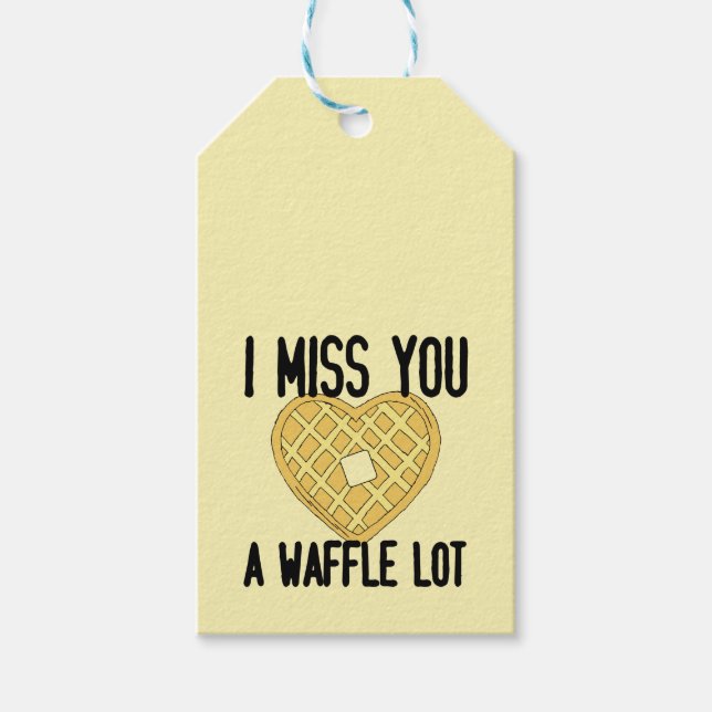 Étiquettes-cadeau Citations de quelqu'un qui manque mignon Je vous m (Devant)