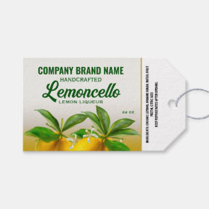 Étiquettes-cadeau Citron Fruit Lemoncello