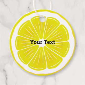 Étiquettes Cadeau Citron Slice Design Favoriser la carte Favoriser l
