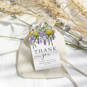 Étiquettes-cadeau Citrons rustiques et cadeau de faveur de douche nu