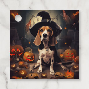 Étiquettes Cadeau Citrouilles Beagle Halloween Épouvantables