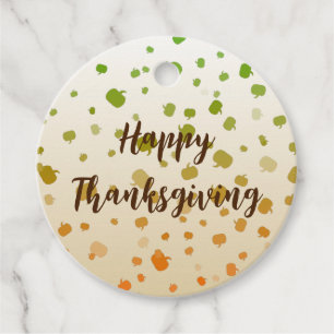 Étiquettes Cadeau Citrouilles de Thanksgiving