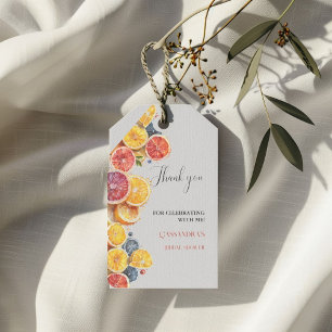 Étiquettes-cadeau Citrus MAIN squeeze Bridal douche merci