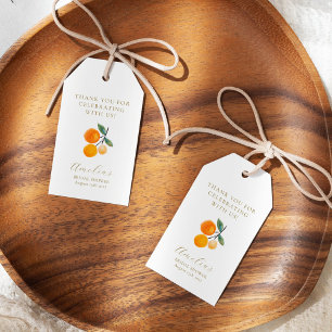 Étiquettes-cadeau Citrus Oranges Brunch de Mariage sur mesure Merci 
