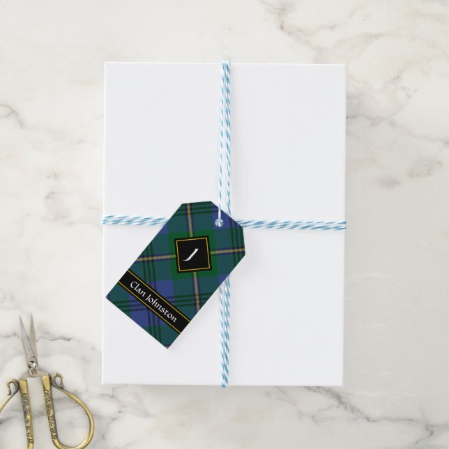 Étiquettes-cadeau Clan Johnston Tartan Tags cadeaux (Avec de laficelle)