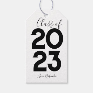 Étiquettes-cadeau Classe classique de 2023 Graduation party