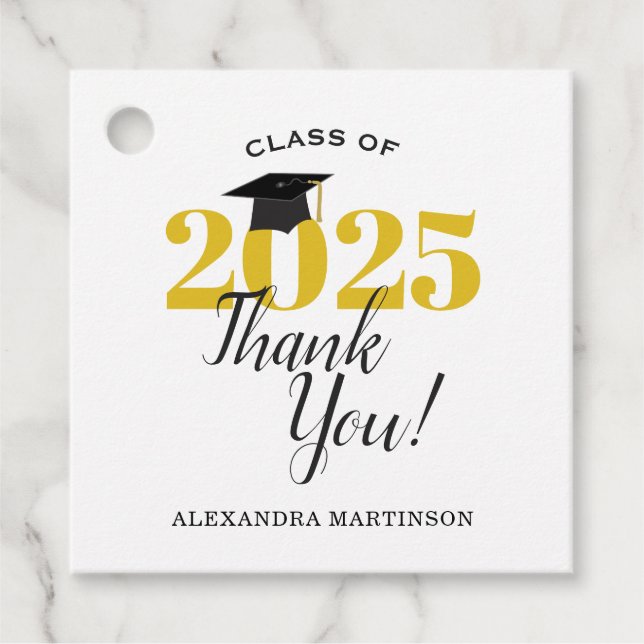 Étiquettes Cadeau Classe de Merci de diplômes 2023 (Devant)