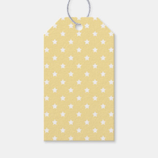 Étiquettes-cadeau Classic Stars White - Canary Yellow