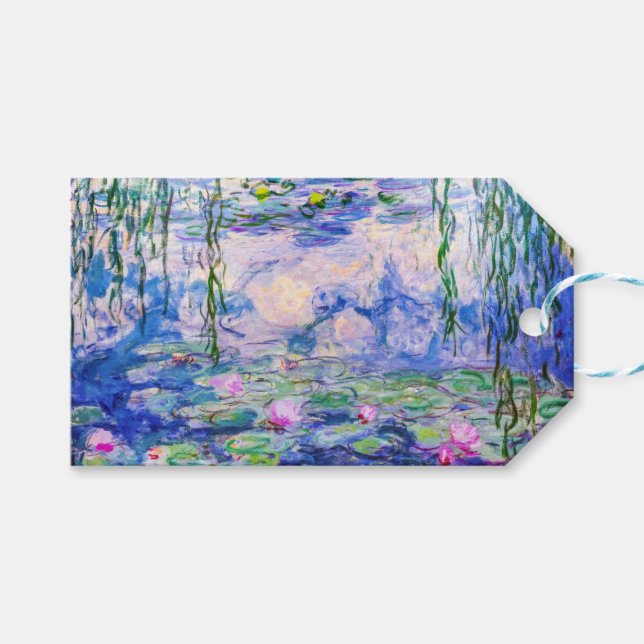 Étiquettes-cadeau Claude Monet - Nymphéas / Nymphéas 1919 (Devant (Horizontal))