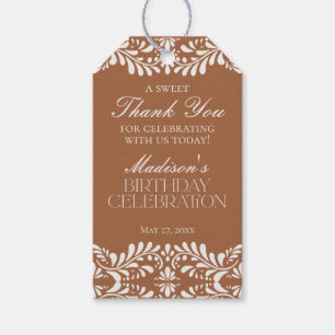 Étiquettes-cadeau Clay Talavera Carrelage Fiesta Anniversaire Fête F