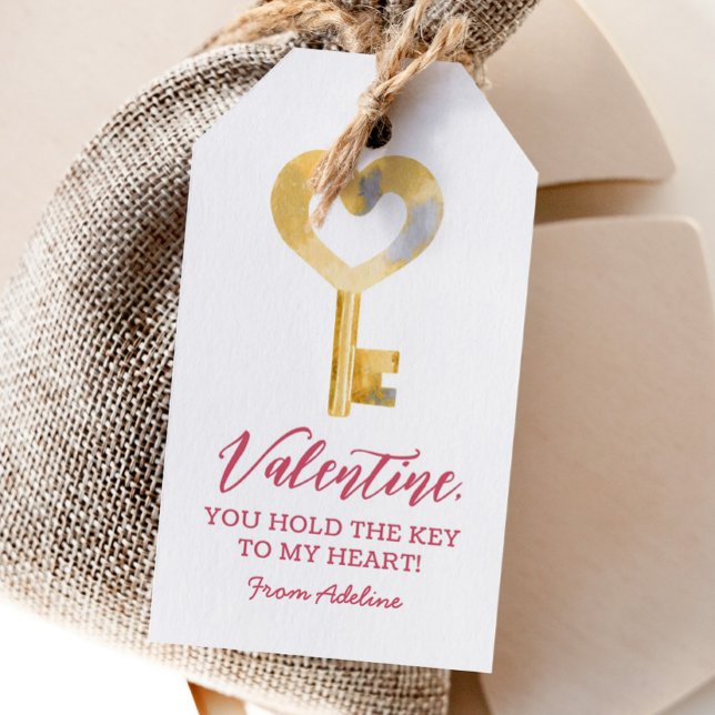 Étiquettes-cadeau Clé de mon coeur Enfants Valentines Jour (Créateur téléchargé)