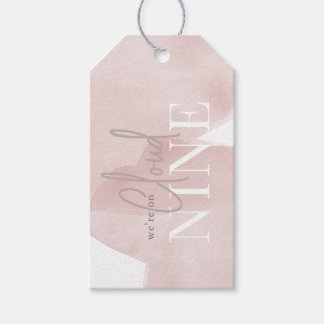Étiquettes-cadeau Cloud 9 Ciel rose Aquarelle Baby shower fille