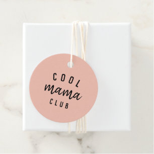 Étiquettes Cadeau Club cool Mama   Fête des mères roses Peachy moder