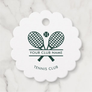 Étiquettes Cadeau Club de tennis de pelouse Nom Équipe Joueurs Green