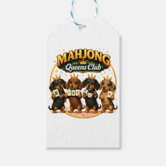 Étiquettes-cadeau Club des Reines de Mahjong Adorables Dachshunds