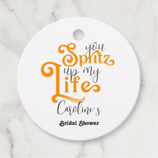 Étiquettes Cadeau Cocktail Aperol Spritz à l'italienne pour une Baby