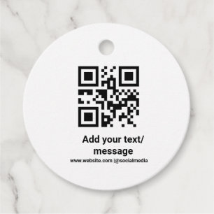 Étiquettes Cadeau code barre personnalisé simple ajouter votre site