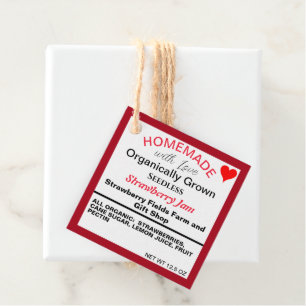 Étiquettes Cadeau Code QR de confiture de fraises maison