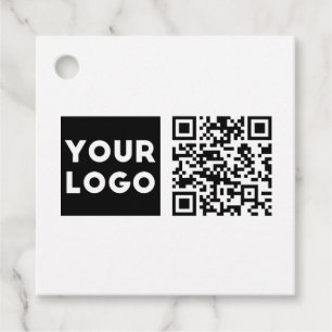Étiquettes Cadeau Code QR modifiable et logo ou image de votre entre