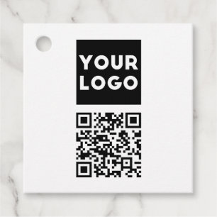 Étiquettes Cadeau Code QR modifiable et logo ou image de votre entre
