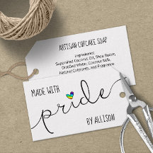 Cœur Arc-en-ciel Fait avec Fierté Artisanat LGBTQ