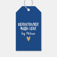 Cœur bleu personnalisé fait maison avec amour