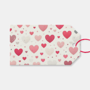 Étiquettes-cadeau Coeur coloré de la Saint Valentin