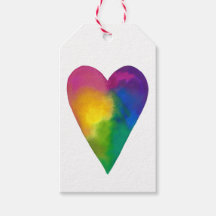 Coeur d'aquarelle aux couleurs vives