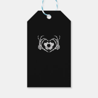 Étiquettes-cadeau Coeur de football Squelette main Halloween Costume