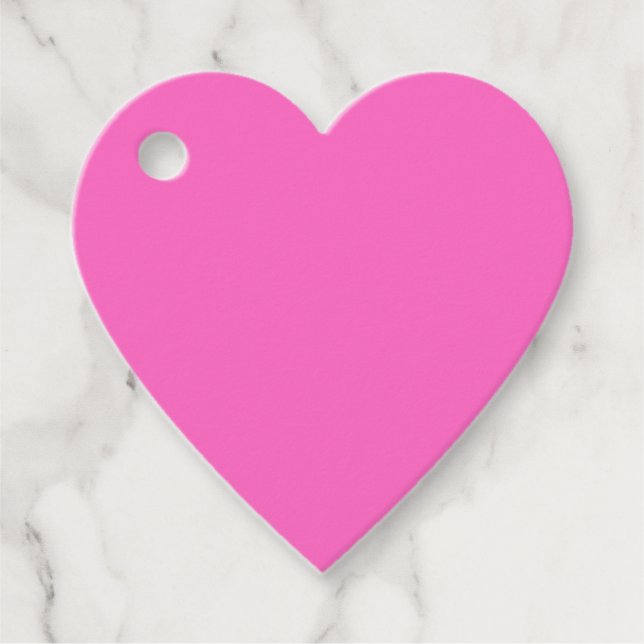 Étiquettes Cadeau Coeur rose (Devant)