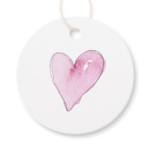 Coeur rose Motif Aquarelles Douce Amour Intemporel