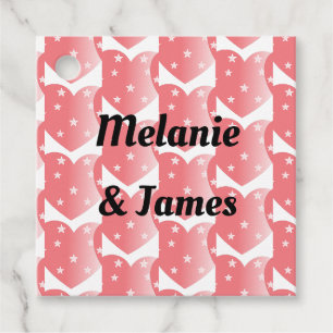 Étiquettes Cadeau Coeurs Et Noms Roses Mignons Favoriser Les Tags
