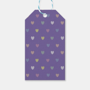 Étiquettes-cadeau Coeurs minuscules polka sur violet violet Ultra vi