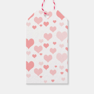 Étiquettes-cadeau Coeurs roses