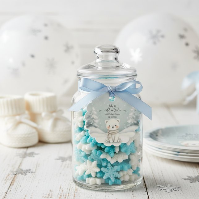 Étiquettes Cadeau Cold Outside Winter Gender Neutral Baby Shower (Créateur téléchargé)