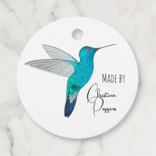 Étiquettes Cadeau Colibri personnalisé