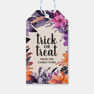 Étiquettes-cadeau Collection de couronnes florales Halloween Spooky 