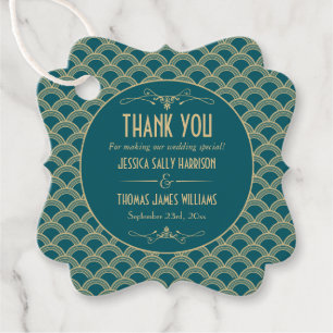 Étiquettes Cadeau Collection de Mariages Art Déco Gatsby vintage des
